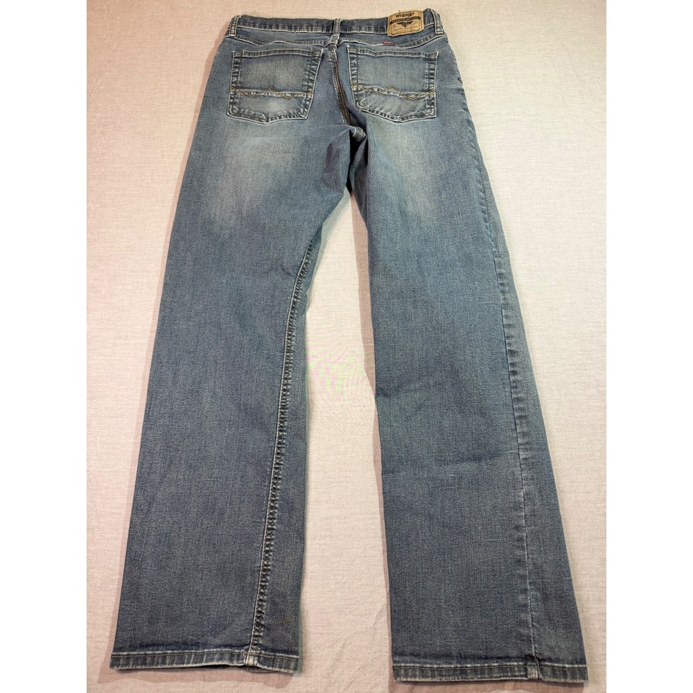 Wrangler Relaxed Boot Jeans Womens 32x32 Blue Excellent Stretch Flex Denim - Picture 8 of 10